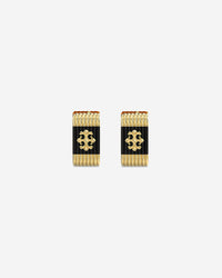 Guess Mainline Rebel Moon 12MM Striped Earrings Gold