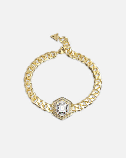 Guess Mainline Women's Lioness Queen Octagon Bracelet Gold