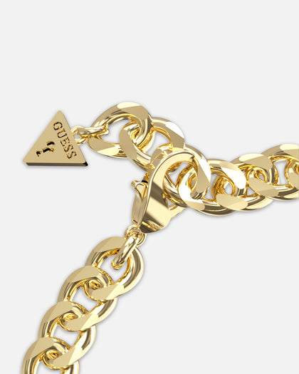 Guess Mainline Women's Lioness Queen Octagon Bracelet Gold