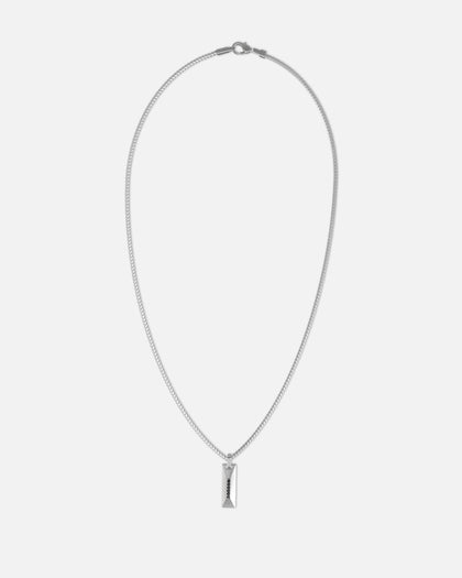 Guess Mainline True Spirit Crystal Tag Necklace Silver