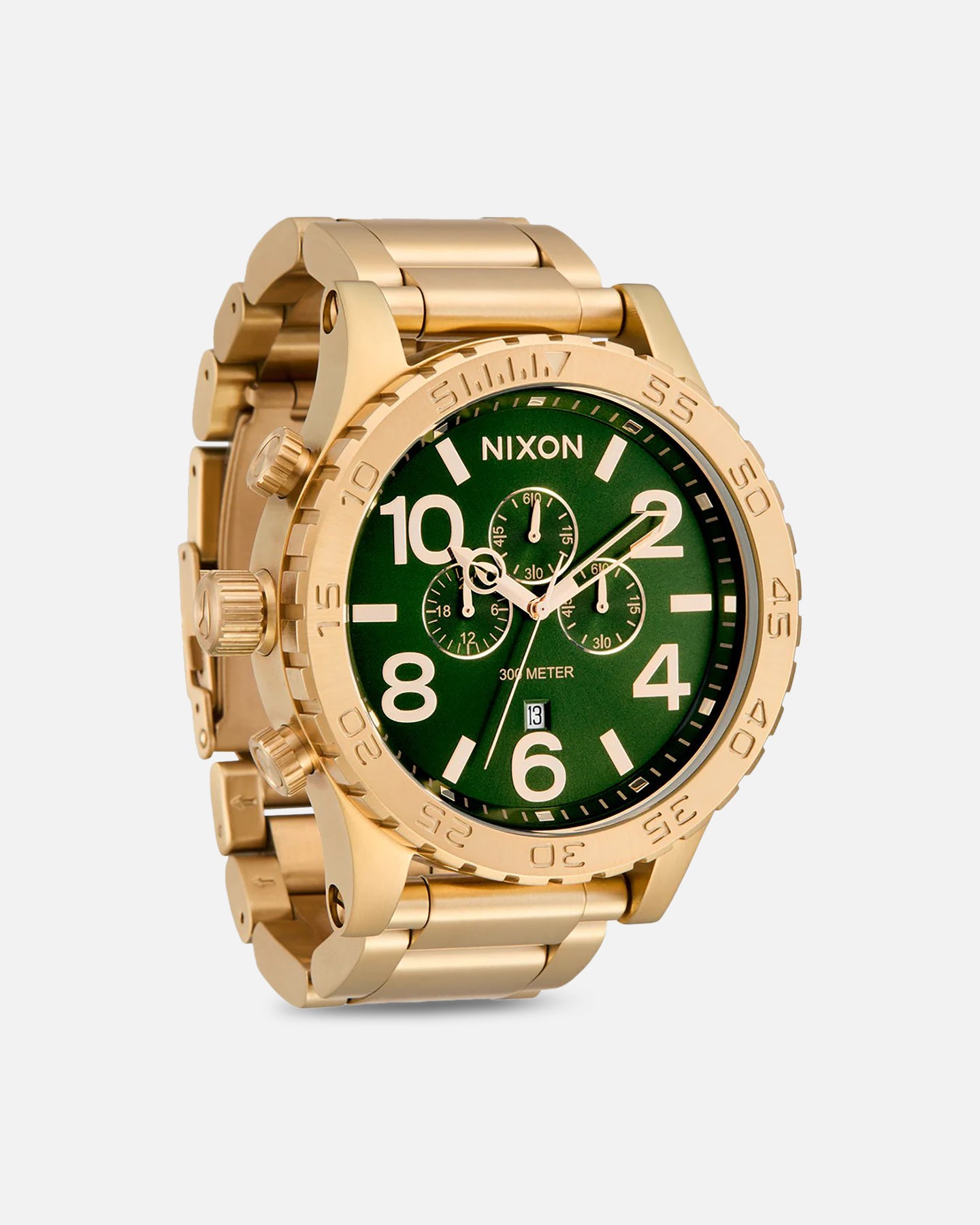 Nixon 51-30 Chrono Gold/Green | Culture Kings US