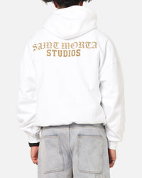 Saint Morta Studios Boxy Hoodie White