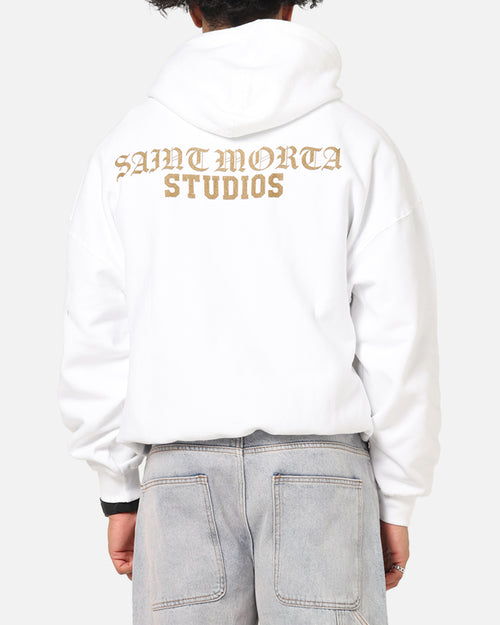 Saint Morta Studios Boxy Hoodie White