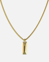 Guess Mainline True Spirit Crystal Tag Necklace Gold