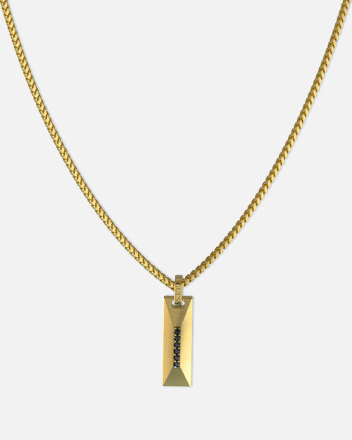 Guess Mainline True Spirit Crystal Tag Necklace Gold