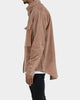 MNML Corduroy Zip Up Shirt Brown