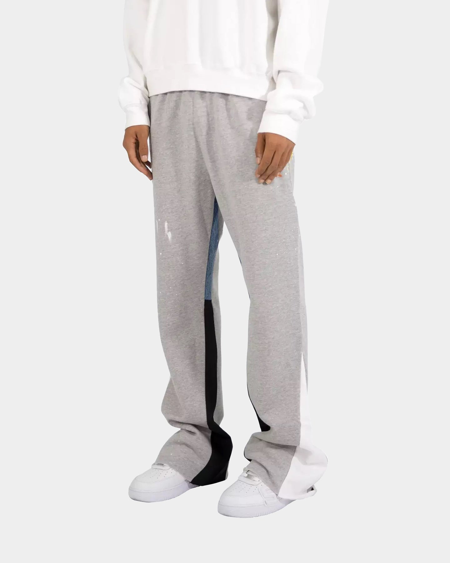 MNML Contrast Boot Cut Sweat Pants Grey | Culture Kings US