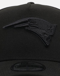 New Era New England Patriots 'Black on Black' 9FORTY A-Frame Snapback Black/Black
