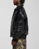 Loiter Solar Vegan Leather Varsity Jacket Black