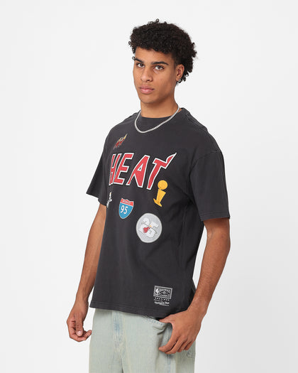 Mitchell & Ness Miami Heat Highway Logo T-Shirt Vintage Black