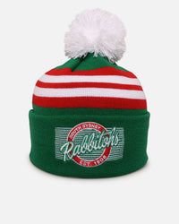 New Era South Sydney Rabbitohs 'NRL 2025 Collection' Knitted Badged Beanie Official Team Colour