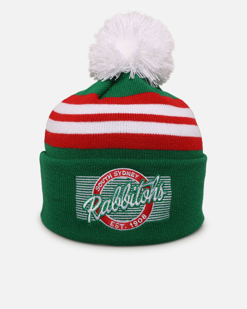 New Era South Sydney Rabbitohs 'NRL 2025 Collection' Knitted Badged Beanie Official Team Colour