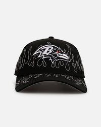 New Era Baltimore Ravens 'Outline Flames' 9FORTY A-Frame Snapback Black