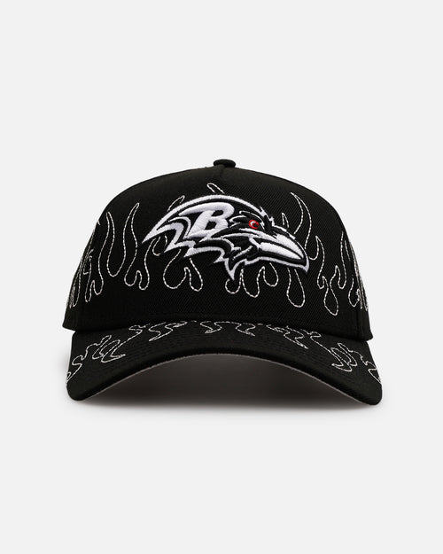 New Era Baltimore Ravens 'Outline Flames' 9FORTY A-Frame Snapback Black