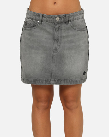 Adidas Women's Denim Mini Skirt Washed Grey