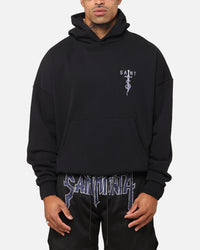 Saint Morta Daggers Boxy Hoodie Black/Purple