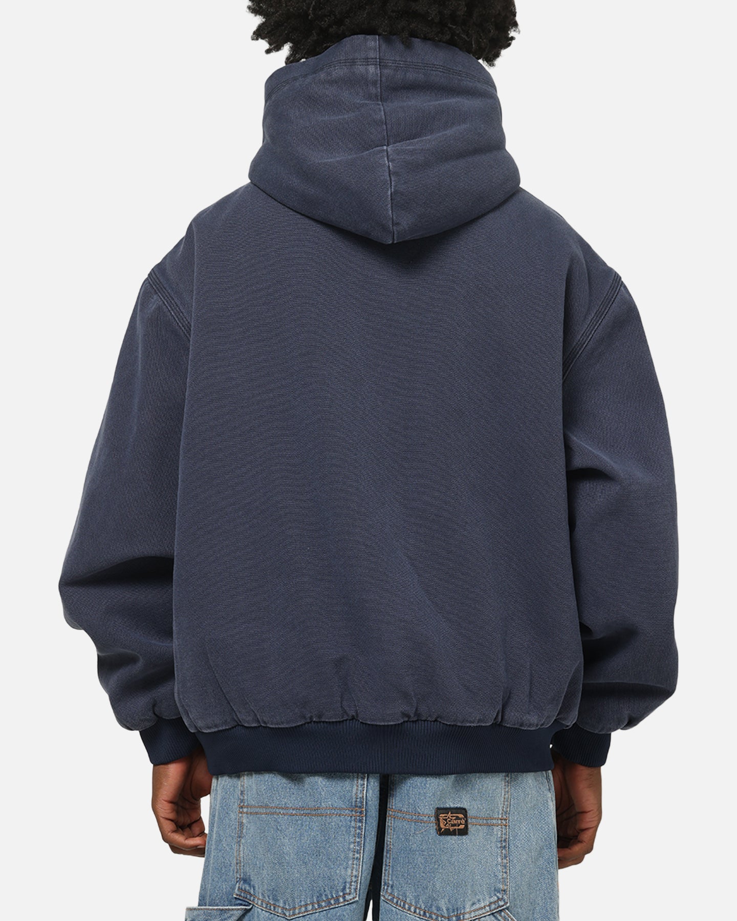 Carre Sherpa Lined Zip Hoodie Navy | Culture Kings US