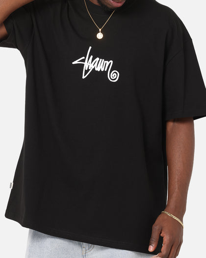 S Double Small Stock T-Shirt Black