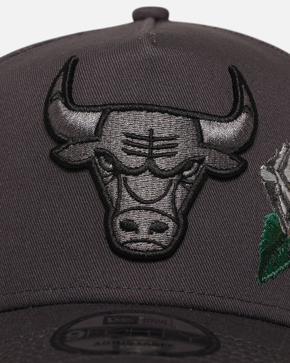 New Era Chicago Bulls 'Gray Tonal Rose Embroidery' 9FORTY A-Frame Snapback Gray