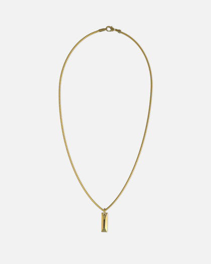 Guess Mainline True Spirit Crystal Tag Necklace Gold