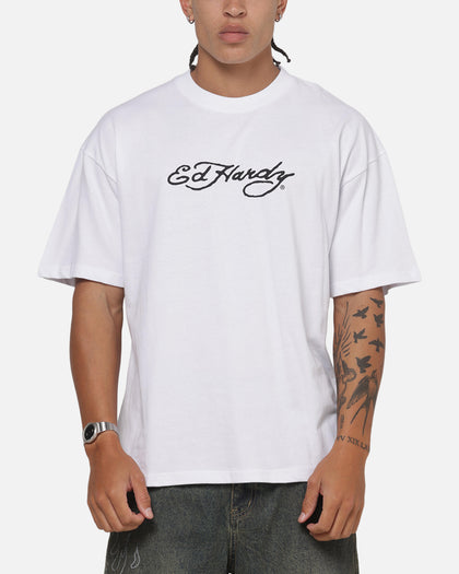 Ed Hardy Crane T-Shirt White