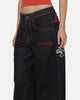 Ed Hardy Dragon Ultra Wide Leg Jeans Indigo Denim