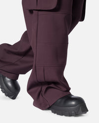 MNML Baggy Cargo Trouser Pants Burgundy