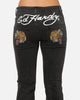 Ed Hardy Women's Tiger Bootcut Jeans Washed Black