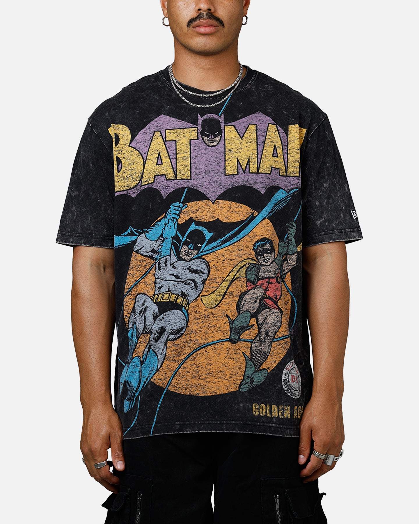 New Era X DC Batman T-Shirt Washed Black | Culture Kings US