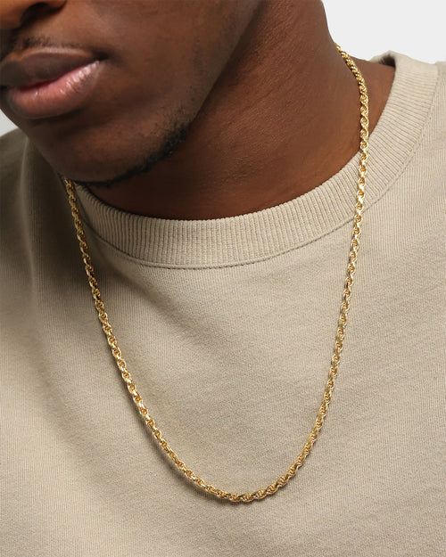 House Of Auric Rope 4mm 24" Chain 18k Gold Vermeil