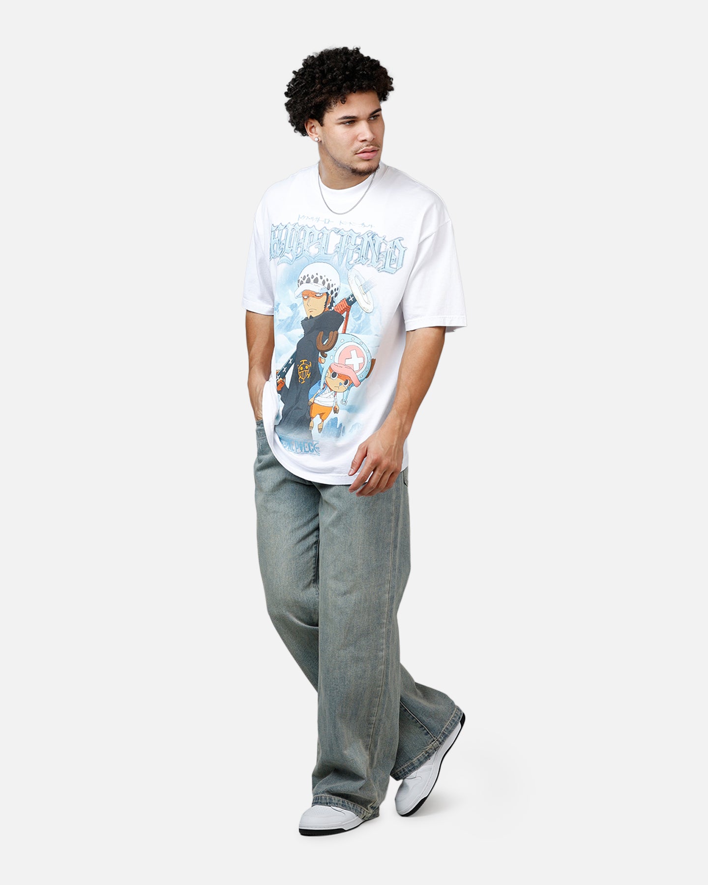 Hypland X One Piece Ice Jumbo T-Shirt White | Culture Kings US