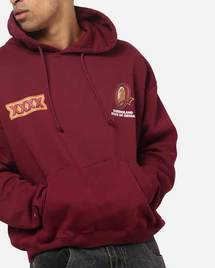 Mitchell & Ness Queensland Maroons XXXX Toad Box Hoodie Maroon