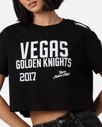 Pro Standard Women's Vegas Golden Knights Boxy Cropped T-Shirt Black