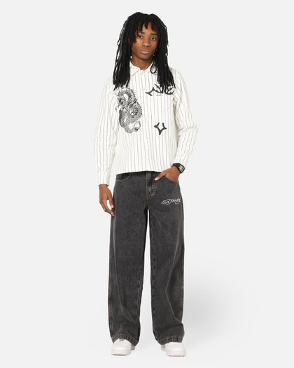 Ed Hardy Wide Leg Jeans Black