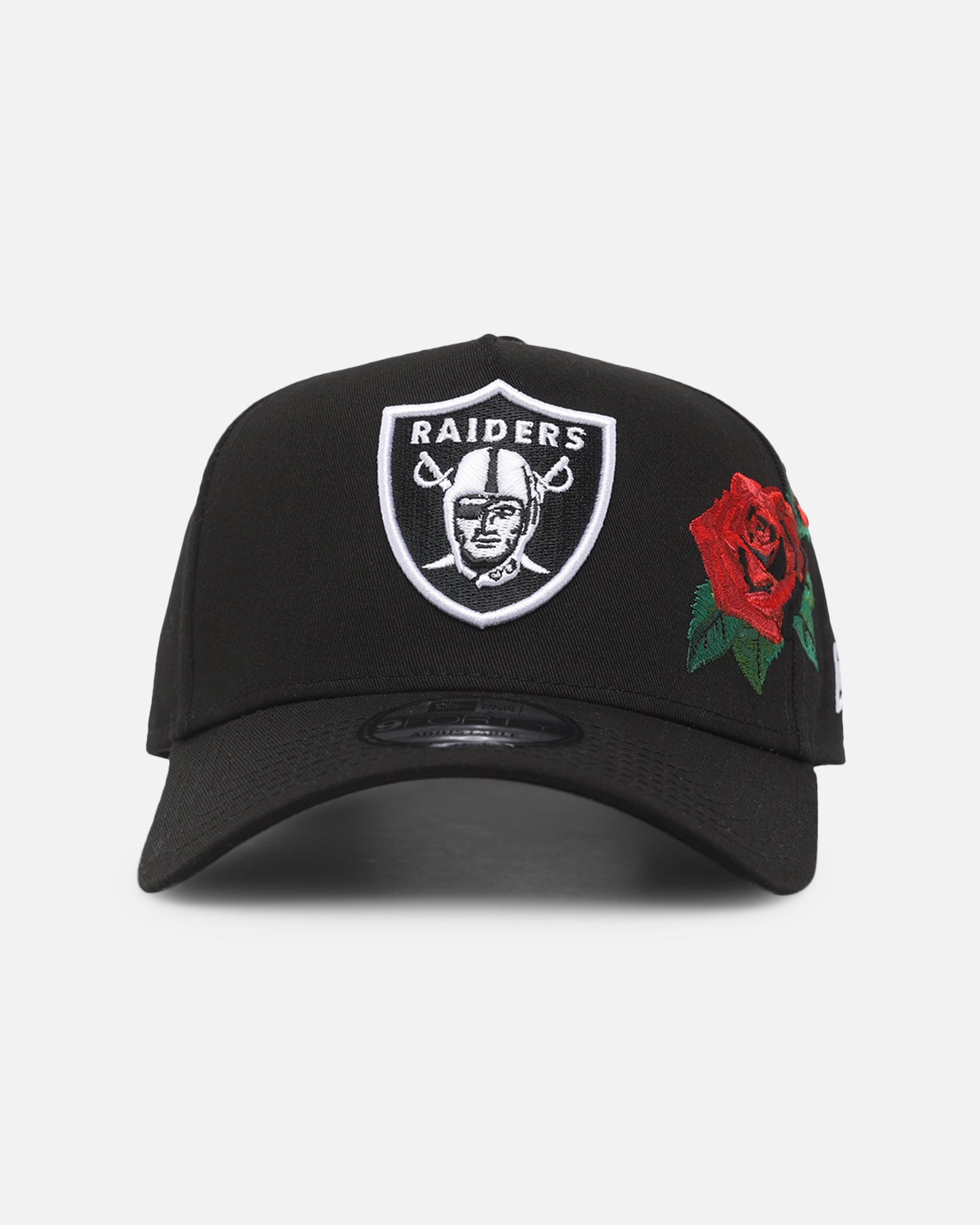 Newera 9forty オークランドレイダース ローズ刺繍 スナップバック New Era Las Vegas Raiders 'Rose Emblem' 9FORTY A-Frame Snapback