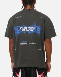 Culture Kings X Atlassian Williams F1 Team Alex Albon Heavy T-Shirt Black Acidwash