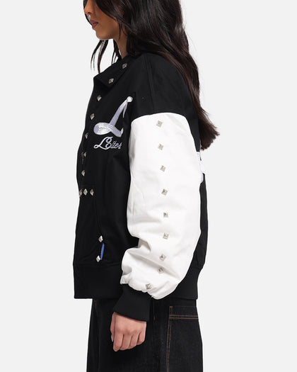 Loiter Frontier Varsity Jacket Black/Off White