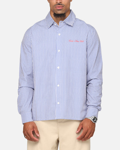 Carre Dice Club Long Sleeve Button Up Shirt Pinstripe