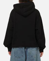 S Double Brush Pullover Hoodie Black