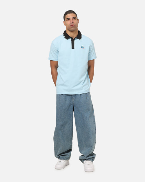 Bleacher Athletic Cronulla-Sutherland Sharks NRL Adult Golf Polo T-Shirt Light Blue