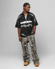 Loiter Cyber Zip Up Short Sleeve Shirt Black