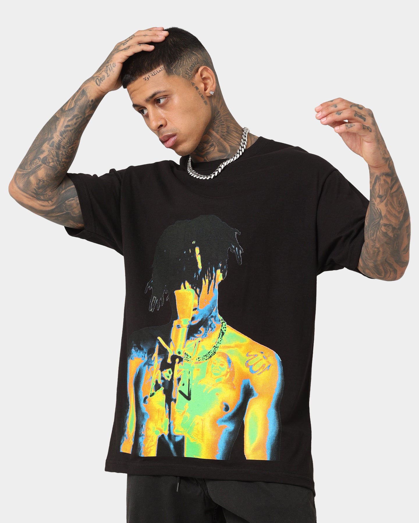 NBA Youngboy着用 Top アルバム　Tシャツ NBA Youngboy YB Mic T-Shirt Black | Culture Kings US
