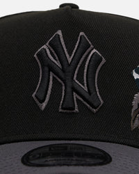 New Era New York Yankees 'Stealth Roses' 9FORTY A-Frame Snapback Black
