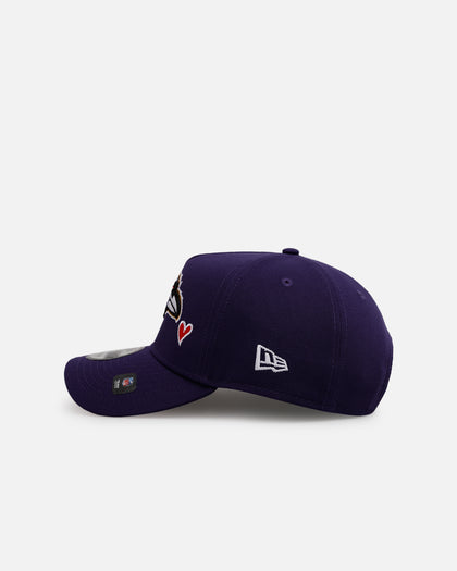New Era Baltimore Ravens 'Team Color Hearts' 9FORTY A-Frame Snapback Official Team Color