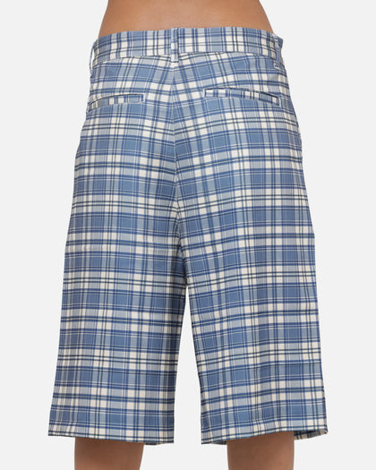 Carre Heritage Pleated Shorts Blue-plaid