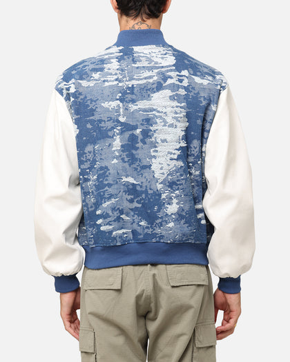 XXIII Textured Varsity Jacket Blue/White