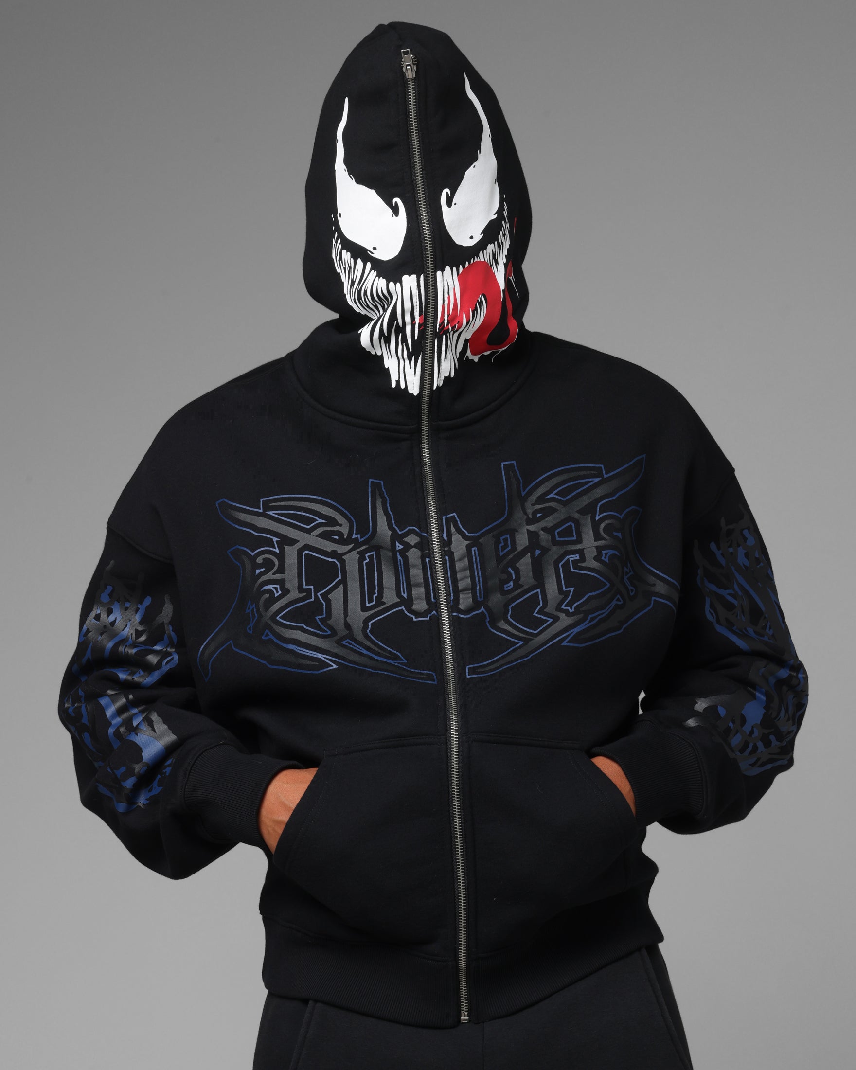 Loiter Marvel Venom Zip Through Hoodie Black | Culture Kings US