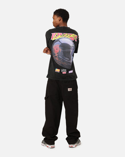 Loiter Motorsport T-Shirt Black Acid Wash