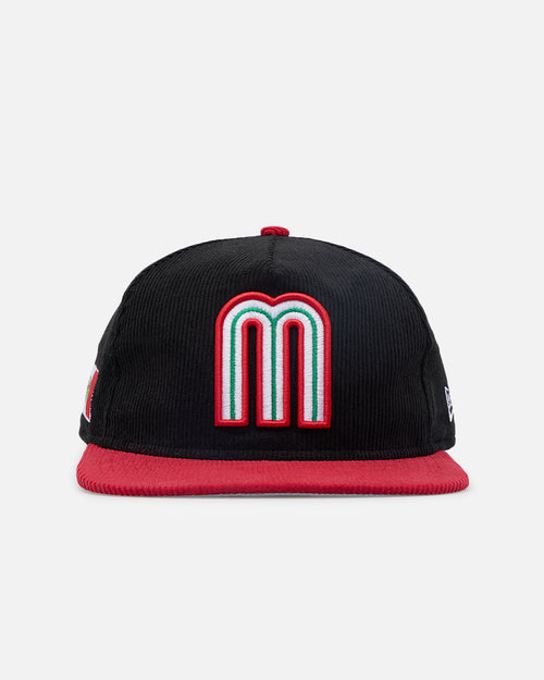 New Era Mexico National Baseball Team 'Mexican Cord Golfer' Corduroy Golfer Snapback Black/Red