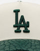 New Era Los Angeles Dodgers 'Croc Skin 2.0' 9FORTY A-Frame Snapback Chrome/Dark Green